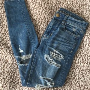 Distressed jeans